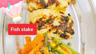 super easy fish steak طريقة أسهل ستيك السمك فش سٹیک بنانے کا آسان طریقہ [upl. by Aerol]