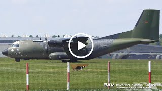 Transall C160D  German Air Force 5078  takeoff at Landsberg Air Base [upl. by Sauers213]