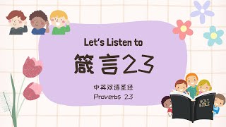 【中英聖經朗讀】箴言 第23章｜ Proverbs Ch 23【ChineseEnglish Bible Reading】 [upl. by Avot932]