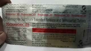 Metosartan 25 Tablet ER View Uses Side Effects in hindi [upl. by Nettle202]