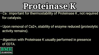 Proteinase K  Serine Protease  Proteinase K In DNA Extraction [upl. by Yessac]