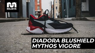 Diadora Blushield Mythos Vigore  FULL REVIEW  Comfort and Cruise Control [upl. by Hershel]