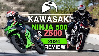 New 2024 Kawasaki Z500 and Ninja 500 Review [upl. by Akiemat180]