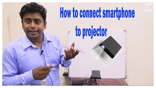 How to connect smartphone to projector  Portable mobile projector Sony MPCD1 [upl. by Basir]