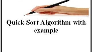 Quick Sort Algorithm with example EnglishHindi [upl. by Elianora]