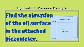 how to use a piezometer sample problem  Fluid Mechanics Lesson 6 [upl. by Pauletta]