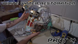 White Water Pinball Restoration Part 4 New Ramps Decals and Upper Playfield Reassembly [upl. by Annaira]