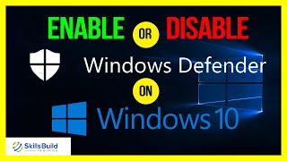 🔥 How to Enable or Disable Windows Defender on Windows 10 [upl. by Reehsab784]