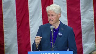 Former President Bill Clinton campaigns for Harris in Muskegon Heights [upl. by Berton]