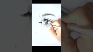 how to draw an eye for beginners with pencil step by step [upl. by Acirahs]