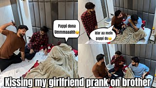 Kissing my Girlfriend Prank on Brother gone Wrong😰 Prank on Zeeshan  kiss dona  AALTU FALTU [upl. by Martz864]