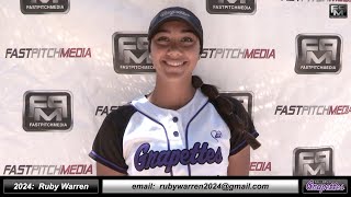 2024 Ruby Warren 35 GPA  Third Base and Outfield Softball Skills Video  Ca Grapettes Medina [upl. by Burman]