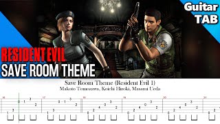 How to Play Resident Evil 1  Save Room Theme Guitar Tab バイオハザード [upl. by Filemon]