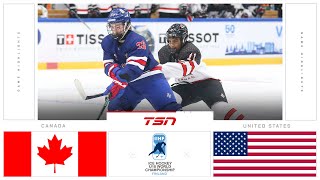 USA vs Canada FULL HIGHLIGHTS  2024 U18 Mens Worlds [upl. by Annoved]