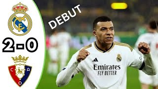 Mbappe Debut for Real Madrid  Real madrid vs Osasuna 2024 [upl. by Damle]