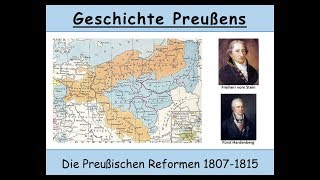 Die Preußische Reformen 18071815 Freiherr vom Stein  Fürst Hardenberg  Bauernbefreiung [upl. by Raybin208]