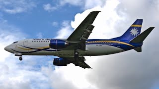 RARE ● Nauru Airlines Boeing 737300  Landing at Norwich Airport [upl. by Lowenstein]