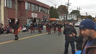 2018 Woburn Halloween Parade  Bagpipes [upl. by Ellehsat]