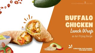 Oatcoated Buffalo Chicken Wrap with avocado spread  the ultimate airfried lunch [upl. by Lananna904]