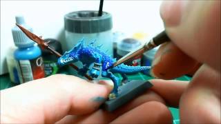 Painting Warhammer Fantasy Lizardmen Saurus Warrior Army Part 1 [upl. by Briny]