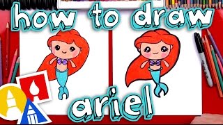 How To Draw Ariel The Little Mermaid [upl. by Rebah]