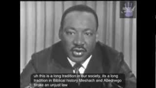 Martin Luther King Jr Speech Civil Disobedience and obeying Just vs Unjust laws Closed Captioned [upl. by Gies]