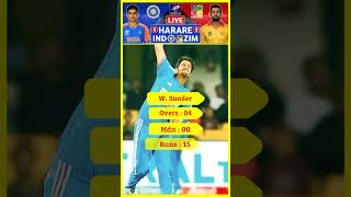 Washington Sundar  3rd T20 ind vs zim trendingshorts viralvideo [upl. by Salsbury909]