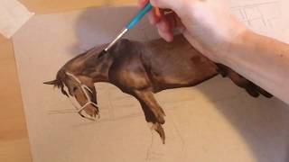 Blending Prismacolor Colored Pencil With Odorless Mineral Spirits  Timelapse [upl. by Wadsworth]