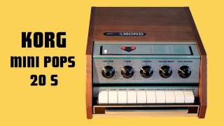 KORG MINIPOPS 20S Analog Drumbox 1970  HQ DEMO [upl. by Everett375]