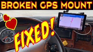 How We Mounted Our Truck GPS To The Dash Of Our 2015 Freightliner Cascadia  Its A Highway Vlog 59 [upl. by Cybil]