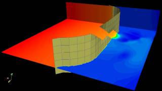 twoway coupled fluidstructure interaction FSI simulation with cracking [upl. by Parette]