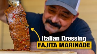 Using Italian Dressing as a Fajita Marinade My Award Winning amp Secret Carne Asada Recipe [upl. by Anayt76]