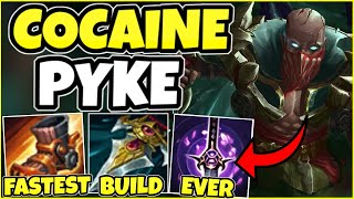 COCAINE PYKE IS THE FASTEST PYKE BUILD EVER ROAM AROUND AT MACH SPEED  League of Legends [upl. by Enneiluj]