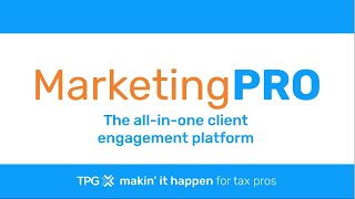 TPG Marketing Pro helps tax pros grow their tax practice by attracting amp retaining taxpayer clients [upl. by Wallinga18]