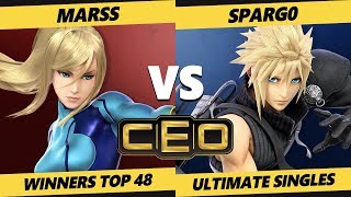 CEO 2019 SSBU  PG  Marss ZSS Vs XTR  Spargo Cloud Smash Ultimate Tournament Top 48 Winners [upl. by Balac]