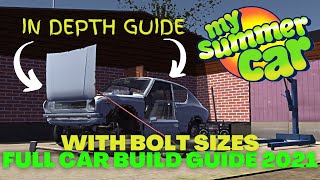 My Summer Car  FULL Car Build Guide 2021  FULL TUTORIAL Timestamps Included [upl. by Nilloc]