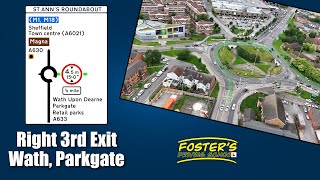 How To Do St Ann’s Roundabout  Right 3rd Exit  Towards Wath Upon DearneParkgate [upl. by Irihs80]