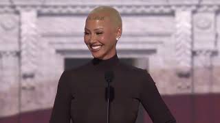 Amber Rose 2024 RNC speech outlines her personal journey to becoming Trump and MAGA supporter [upl. by Ayotaj]