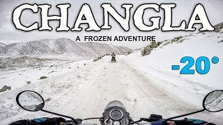 FROZEN CHANGLA PASS ON BIKES  Ride To Frozen Pangong Lake In Winters  EP7 [upl. by Rambort]