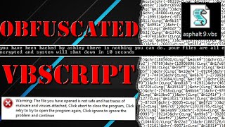 Deobfuscate Malicious VBScript  EARL INFECTED MY MACHINE [upl. by Aivad]