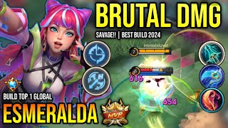 ESMERALDA BEST BUILD 2024  BUILD TOP GLOBAL ESMERALDA GAMEPLAY  MOBILE LEGENDS✓ [upl. by Darcey]