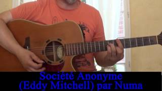 Société Anonyme Eddy Mitchell reprise guitare voix 1966 [upl. by Akima]