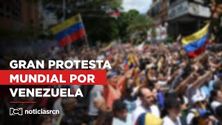 Expectativa por protestas mundiales sobre Venezuela [upl. by Drape]