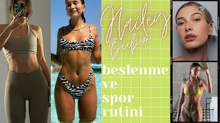 HAILEY BIEBER  spor ve beslenme rutinini deniyorum [upl. by Guyon470]