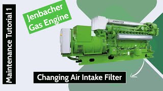 Jenbacher Gas Engine  Changing Air Intake Filter [upl. by Magena611]