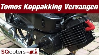 Tomos Koppakking vervangen  How To  Sqooters [upl. by Eidda]