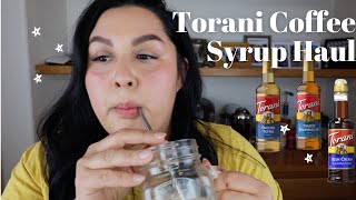 Another HUGE Torani Coffee Syrup Haul  Sugar Free Coffee Syrups [upl. by Llenrev]