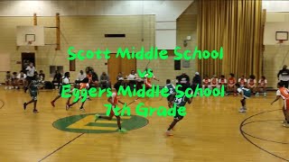 Indiana Basketball Scott Middle School vs Eggers Middle School 7th graders battle [upl. by Oxford]