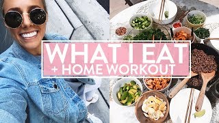 WHAT I EAT IN A DAY  At Home Workout  Healthy Dinner Party [upl. by Ahsenod]