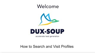 DuxSoup Easy Tutorials  2  How to Search amp Visit LinkedIn Profiles [upl. by Laetitia]